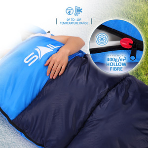 One' 400gsm Sleeping Bag - Blue by SAIL