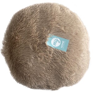 Round Plush Bear Cushion - Beige by My Home