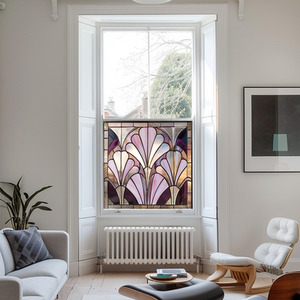 Voran Art Deco Stained Glass Privacy Window Film by Creative Printing Solutions
