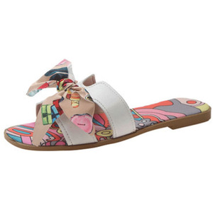 Summer Slip-on Sandals with Bow
