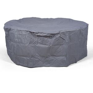 Savannah Round Rattan Patio Dining Set - Brown / 8 by Giardino