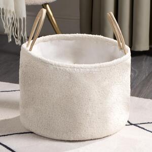 Boucle Storage Basket - Cream by OHS