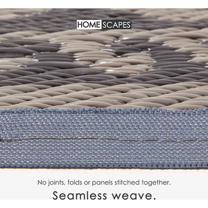 Homescapes Outdoor Rug Luxury Waterproof Reversible, 170 cm Round, Black Mandala - Black by Homescapes