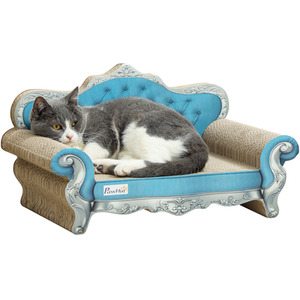 PawHut 2 in 1 Cardboard Cat Scratcher - Blue by PawHut