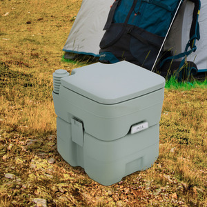 Outsunny Mobile Camping Toilet - Grey by Outsunny