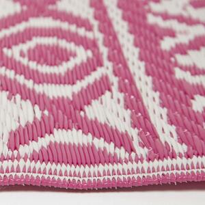 Homescapes Outdoor Rug Luxury Waterproof Reversible Recycled, Pink Tia Aztec by Homescapes