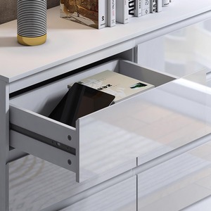 Gloss White Chest Of Drawers - White / 6 by FWStyle