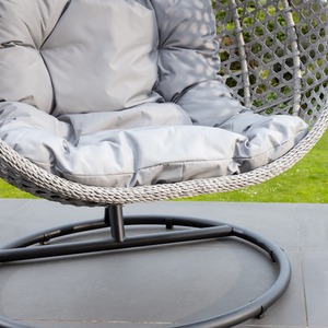 Oakley Swing Single Egg Pod Chair - Light Grey - Light Grey by Artemis Home