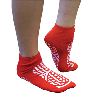 Patient Slipper Socks - Red / Medium by Aidapt