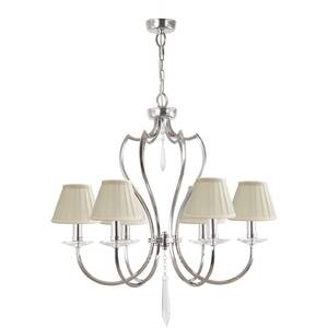 Pimlico 6 Light Chandelier Polished Nickel Finish, E14 - Polished Nickel