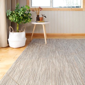 Beige Distressed Textured Flatweave Indoor Outdoor Weatherproof Rug by The Rug House