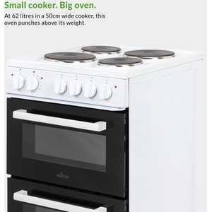 50cm Wide Twin Cavity Cooker - White by Willow