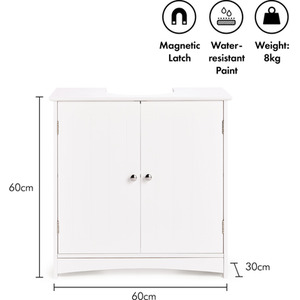 Holbrook Under Sink Bathroom Cabinet - white by VonHaus