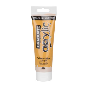 Daler Rowney Graduate Acrylic Paints 120ml - Yellow Ochre by Daler-Rowney