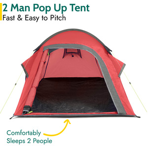 2 Person Pop Up Tent - Red by Trail