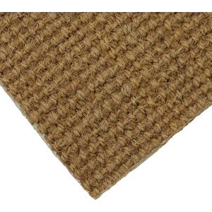 Tallis Boucle Coir Latex Backed Door Mat - Natural by JVL