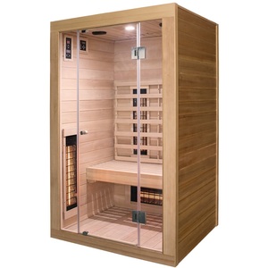 2 Person Indoor Full Spectrum Infrared Sauna EMR Neutral - Brown by SaunaMed