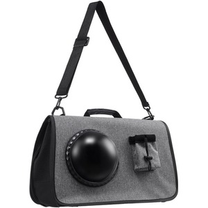 Pet Carrier Shoulder Bag in Oxford - Grey by Livingandhome