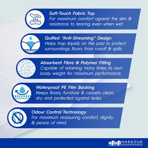 Disposable Puppy Training Pads - 45cm x 60cm - White / 200 by Harbour Housewares