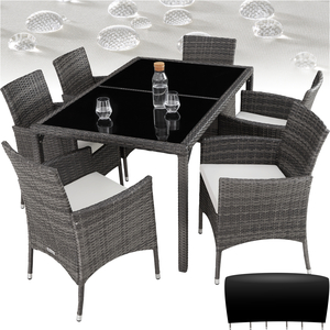 Rattan Garden Furniture Set 61 With Protective Cover by tectake