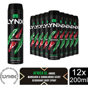 Lynx XL 48-Hour Odour Protection Body Spray Deodorant, 3 or 6 Pack, 200ml - Green / 12 by Lynx