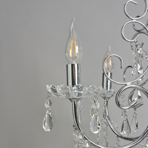 Madonna 5 Light Dual Mount Chandelier - Chrome by Litecraft