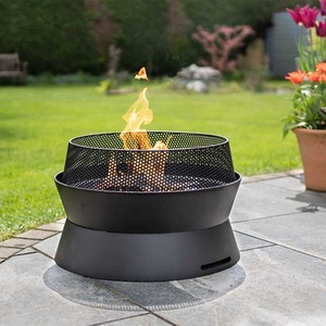 Large Garden Vigor Firepit - Black by Garden Mile