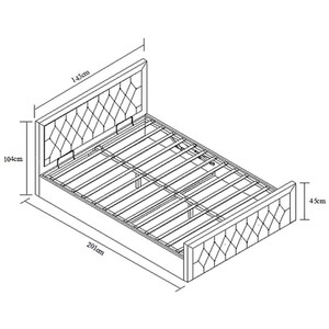 Mia Ottoman Bed - Grey / Double