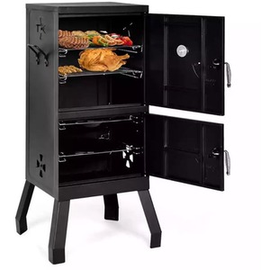Vertical Charcoal Smoker BBQ - Black by Wyld and Coco