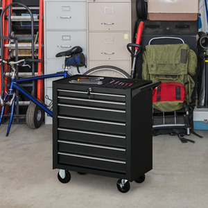 DURHAND Roller Tool Cabinet Storage - Black by DURHAND
