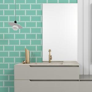 Metro Subway 3D Stick on Tile Sticker - Green by Walplus