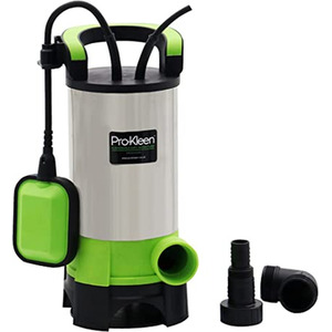 Submersible Water Pump 1100W with Optional Hose - Green by Pro-Kleen
