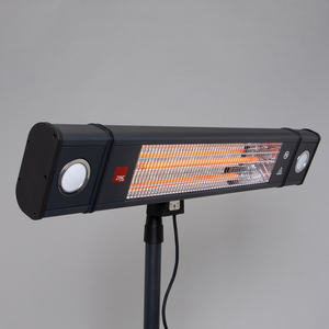 Wall Mount Outdoor Patio Heater with Remote Control - Black by Litecraft