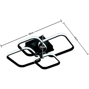 Multi-Square Chandelier Ceiling Light (Black Frame) - Black / 60W by Livingandhome