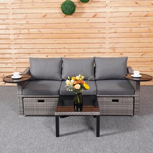 New Hampshire Transformer Patio Set - Grey by Malay