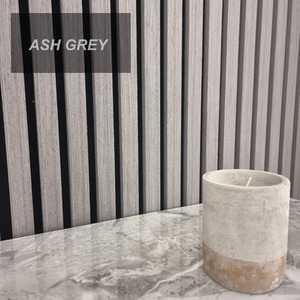 4x Wood Acoustic Slatted Wall Panels - Ash Grey by Aluxo