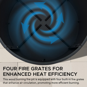 Outdoor Steel Fire Pit with Fire Poker - Black by Sunjoy