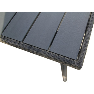 Rattan Patio Dining Stackable with Table Set - Brown / 2 / Small by Furniture One