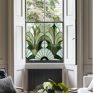 Albizzate Art Deco Stained Glass Privacy Window Film by Creative Printing Solutions