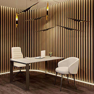 Matteo Acoustic Slat Wall Panels - Teak / 2 by Matteo