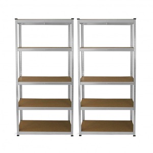 2x Galvanised Racking Units 90 x 40 x 180cm - Silver by Monster Racking