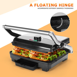 4 Slice Panini Sandwich Toaster - Black by Aigostar