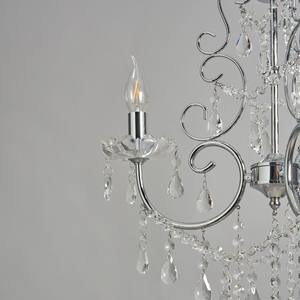 Madonna 3 Light Dual Mount Chandelier - Chrome by Litecraft