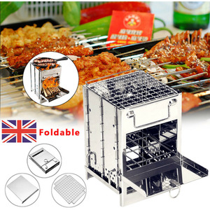 Foldable Fire Pit Garden Heater For Camping - Silver