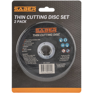 Saber Pack of 2 Flat Cut Off Discs by Saber