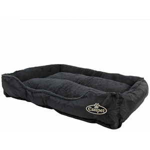Faux Fur Dog Bed in BlackGrey XL - Black by Actiaspet