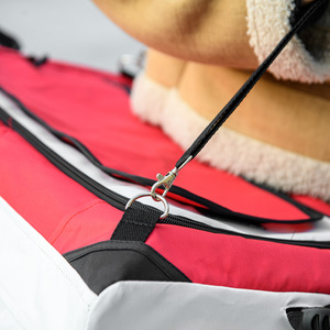 PawHut Foldable Pet Stroller with Detachable Carrier - Red by PawHut