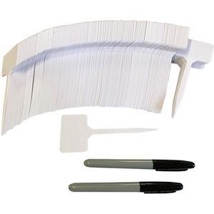 200 Garden Pot Plant Labels With Marker Pens - White by Selections