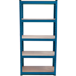 5 Tier Heavy Duty Adjustable Steel Garage Shelving Unit - 875kg Weight Capacity - Blue / 30cm by Vida Designs