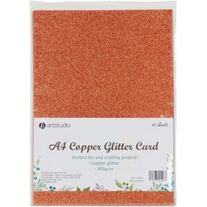 A4 Copper Glitter Card - Copper by Art Studio